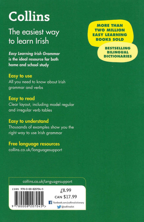 Collins Easy Learning Irish Grammar by HarperCollins Publishers on Schoolbooks.ie