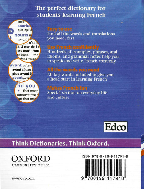 Edco - Oxford School French Dictionary by Edco on Schoolbooks.ie