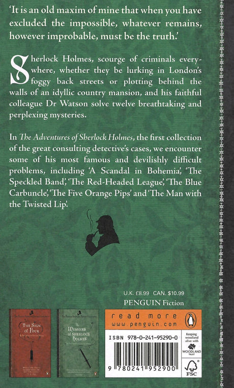 The Adventures of Sherlock Holmes by Penguin Books on Schoolbooks.ie