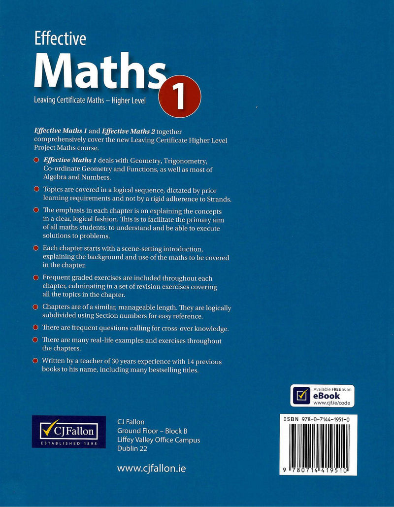 Effective Maths 1 by CJ Fallon on Schoolbooks.ie