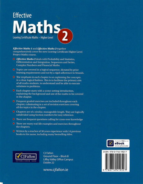 Effective Maths 2 by CJ Fallon on Schoolbooks.ie