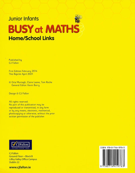 ■ Busy at Maths - Junior Infants - Links Book Only - 1st / Old Edition (2014) by CJ Fallon on Schoolbooks.ie