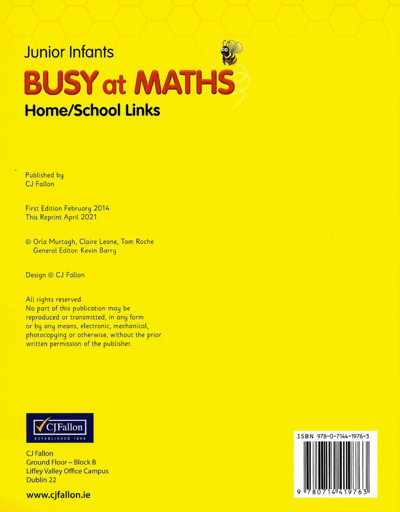 Busy at Maths - Junior Infants - Incl. Links Book by CJ Fallon on Schoolbooks.ie