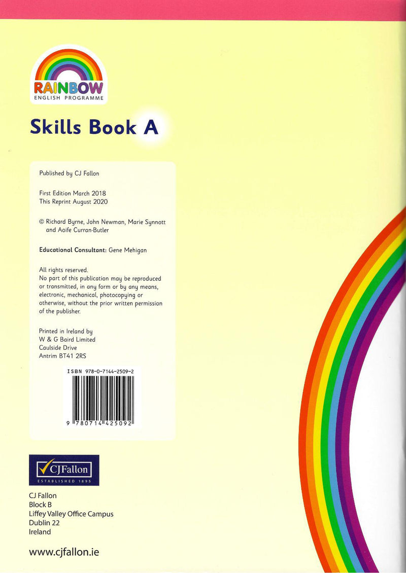 Rainbow Skills Book A - Junior Infants by CJ Fallon on Schoolbooks.ie