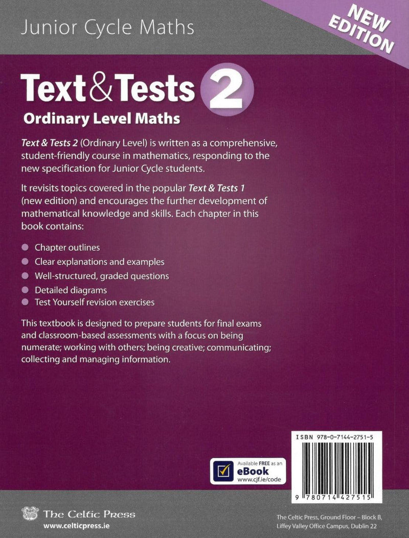 Text & Tests 2 - Ordinary Level - New Edition (2019) by Celtic Press (now part of CJ Fallon) on Schoolbooks.ie