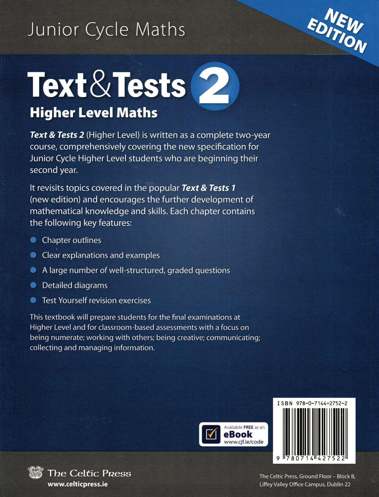 ■ Text & Tests 2 - Higher Level - New Edition (2019) by Celtic Press (now part of CJ Fallon) on Schoolbooks.ie