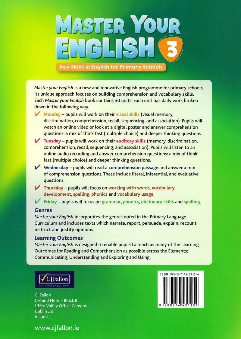 Master Your English 3 - 3rd Class by CJ Fallon on Schoolbooks.ie