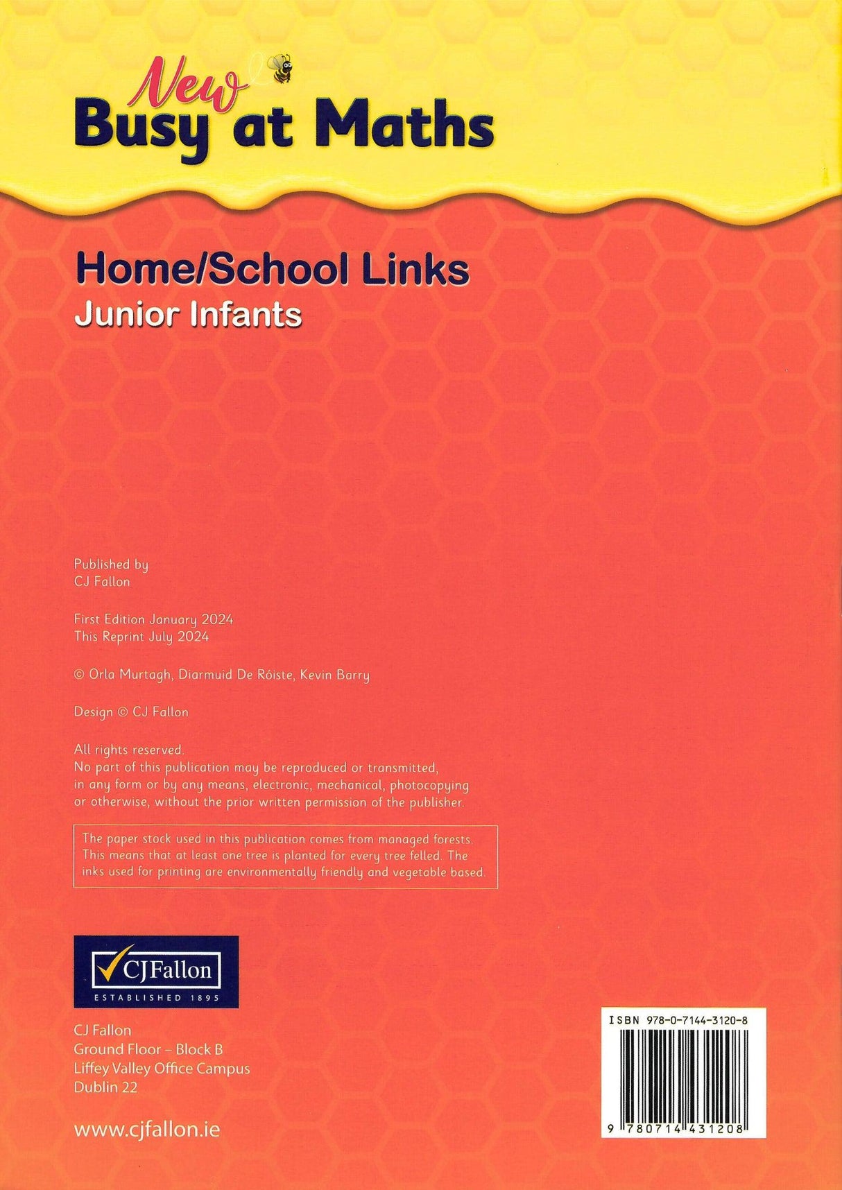 Busy at Maths - Junior Infants - Core Book & Links Book - Set - New Edition (2024) by CJ Fallon on Schoolbooks.ie