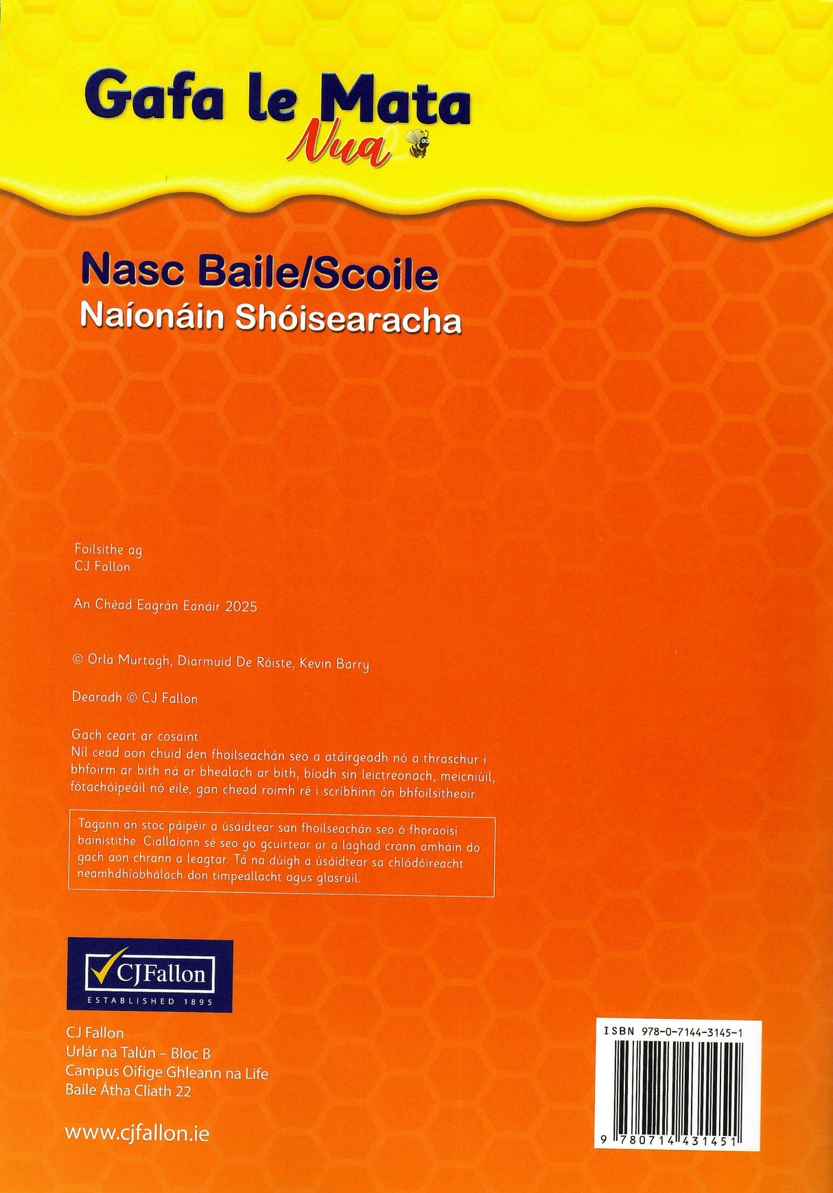 Gafa le Mata - Naíonáin Shóisearacha Paicead - New Edition (2025) by CJ Fallon on Schoolbooks.ie