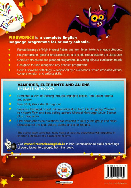 ■ Fireworks - Vampires, Elephants and Aliens - 5th Class Anthology by Gill Education on Schoolbooks.ie