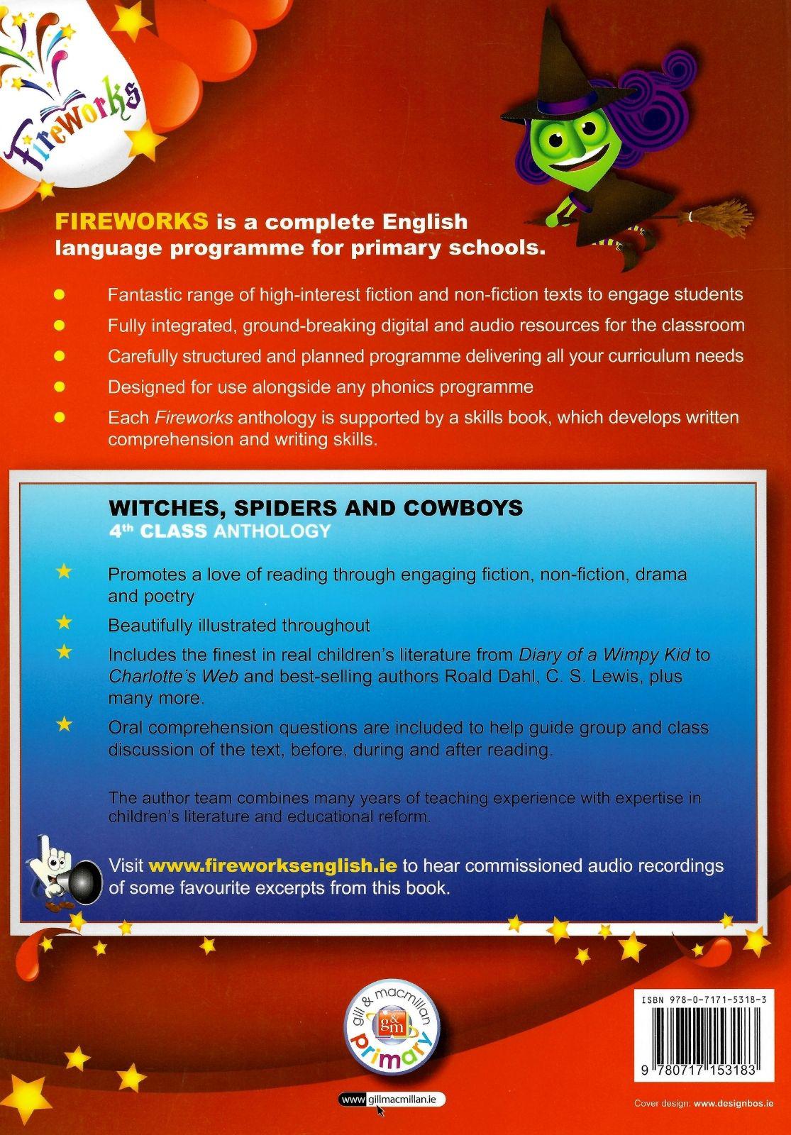 ■ Fireworks - Witches, Spiders and Cowboys - 4th Class Anthology by Gill Education on Schoolbooks.ie