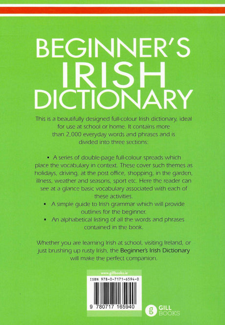 Beginners Irish Dictionary by Gill Education on Schoolbooks.ie