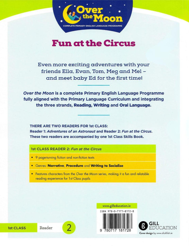 Over The Moon - Fun at the Circus - 1st Class Reader 2 by Gill Education on Schoolbooks.ie