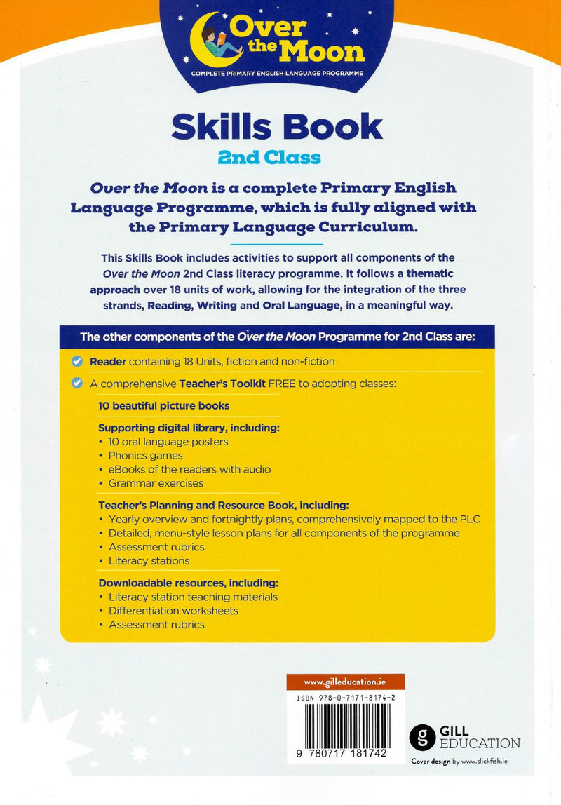 Over The Moon - 2nd Class Skills Book by Gill Education on Schoolbooks.ie