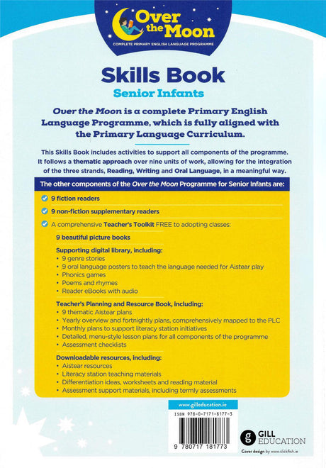 Over The Moon - Senior Infants Skills Book by Gill Education on Schoolbooks.ie