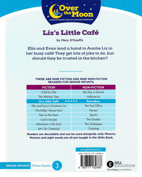 Over The Moon - Liz's Little Café - Senior Infants Fiction Reader 3 by Gill Education on Schoolbooks.ie