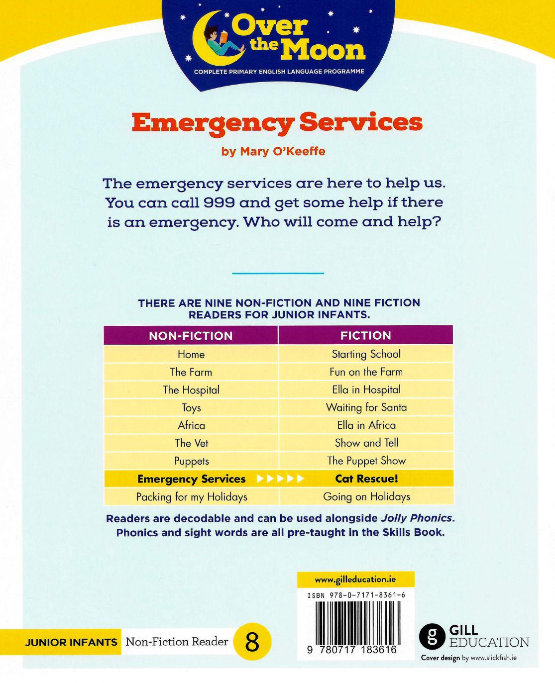 Over The Moon - Emergency Services - Junior Infants Non-Fiction Reader 8 by Gill Education on Schoolbooks.ie