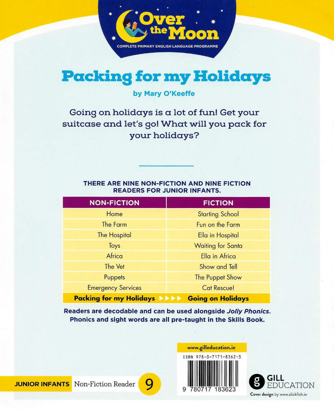 ■ Over The Moon - Packing for my Holidays - Junior Infants Non-Fiction Reader 9 by Gill Education on Schoolbooks.ie