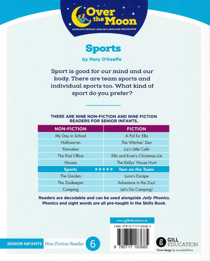 Over The Moon - Sports - Senior Infants Non-Fiction Reader 6 by Gill Education on Schoolbooks.ie