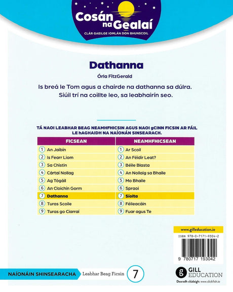 Cosán na Gealaí - Dathanna - Senior Infants Fiction Reader 7 by Gill Education on Schoolbooks.ie