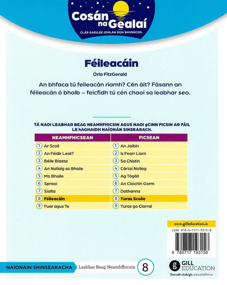 Cosán na Gealaí - Feileacain - Senior Infants Non-Fiction Reader 8 by Gill Education on Schoolbooks.ie