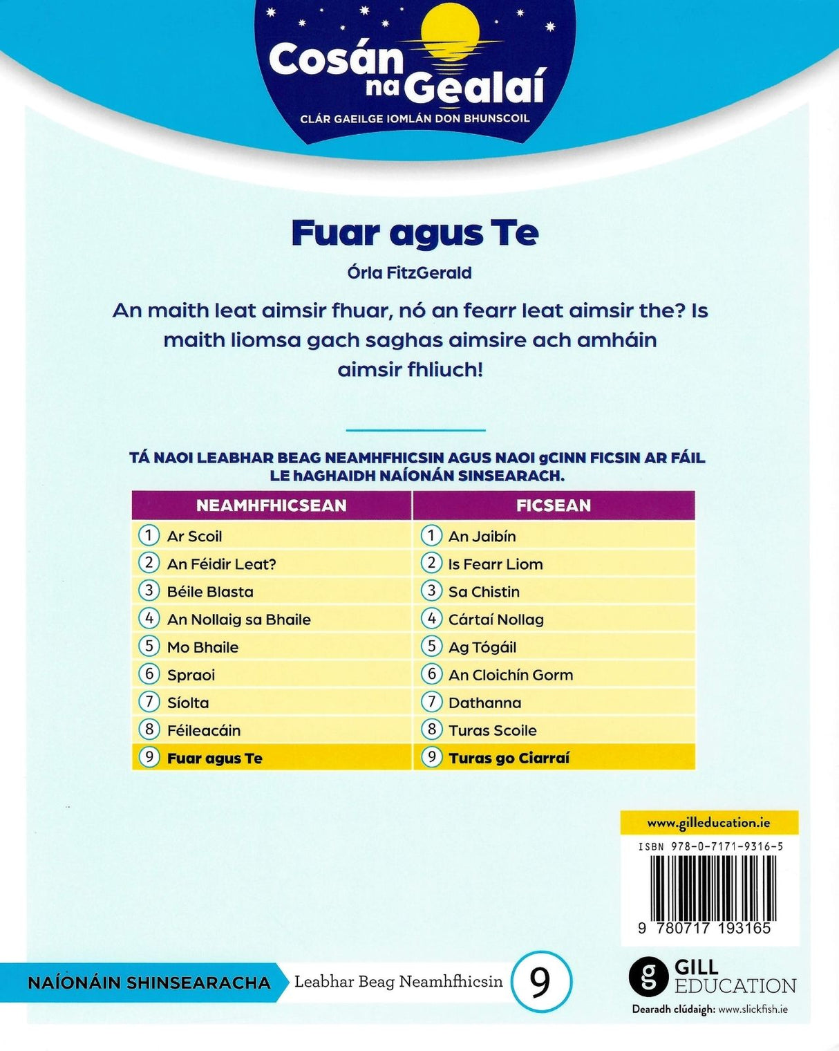 Cosán na Gealaí - Fuar agus Te - Senior Infants Non-Fiction Reader 9 by Gill Education on Schoolbooks.ie