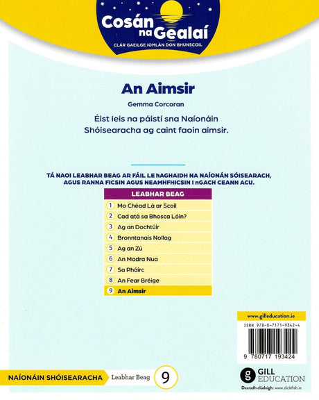 Cosán na Gealaí - An Aimsir - Junior Infants Fiction Reader 9 by Gill Education on Schoolbooks.ie