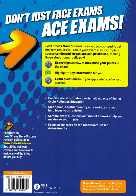 Less Stress More Success - Junior Cycle - Religious Education - 2nd / New Edition (2024) by Gill Education on Schoolbooks.ie