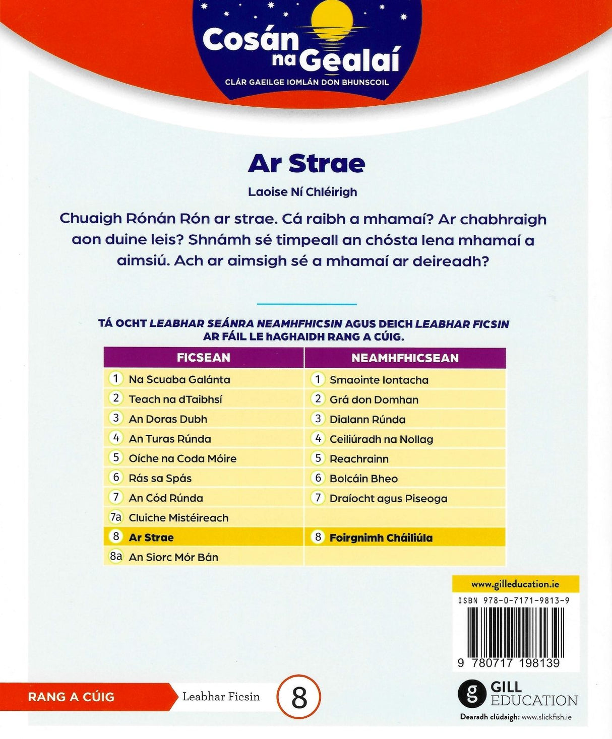 Cosán na Gealaí - 5th Class - Fiction Reader 8 by Gill Education on Schoolbooks.ie