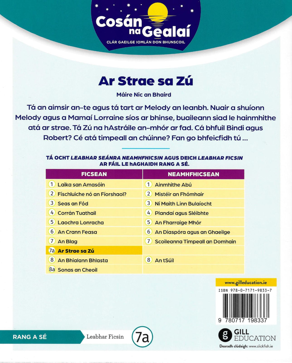 Cosán na Gealaí - 6th Class - Fiction Reader Pack by Gill Education on Schoolbooks.ie