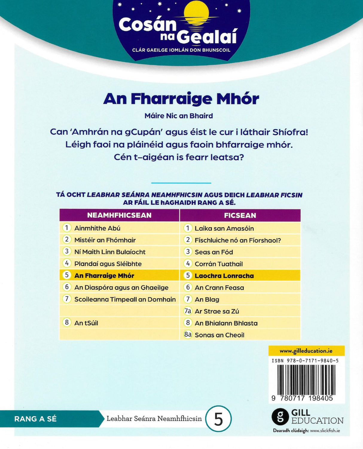 Cosán na Gealaí - 6th Class - Non-Fiction Reader 5 by Gill Education on Schoolbooks.ie