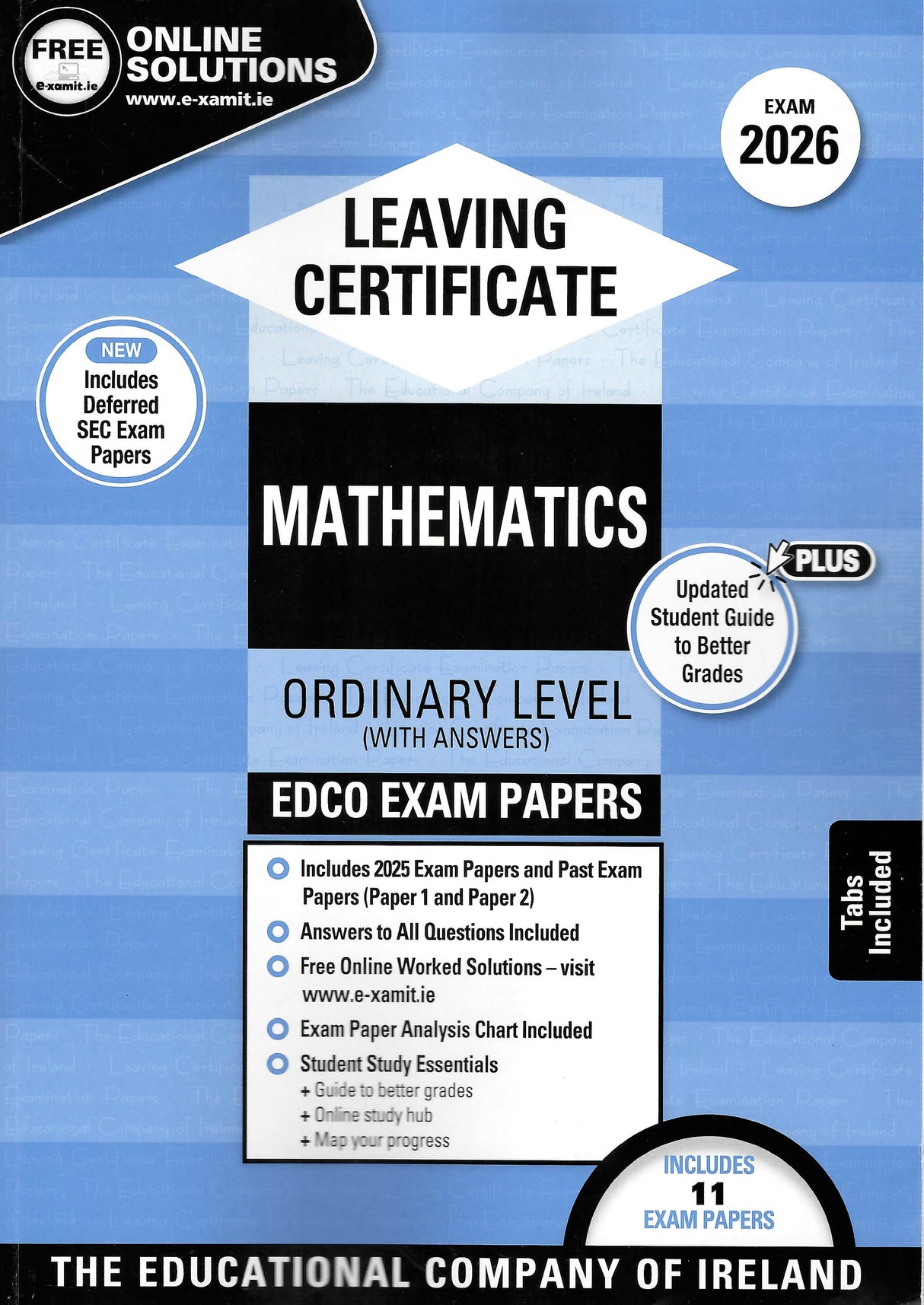 Exam Papers - Leaving Cert - Maths - Ordinary Level - Exam 2026 by Edco on Schoolbooks.ie