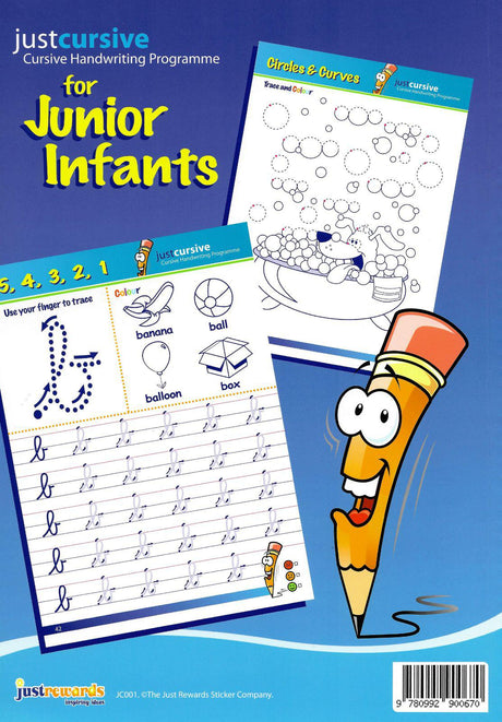 Just Cursive - Handwriting - Junior Infants (Book and Practice Copy Set) by Just Rewards on Schoolbooks.ie