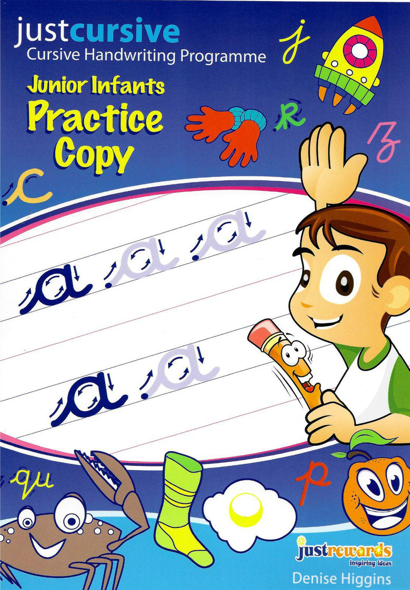 Just Cursive - Handwriting - Junior Infants (Book and Practice Copy Set) by Just Rewards on Schoolbooks.ie
