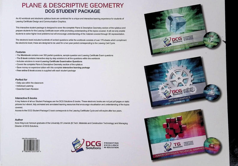 DCG Solutions Student Package – Plane & Descriptive Geometry (Core-Book 1) by DCG Solutions on Schoolbooks.ie