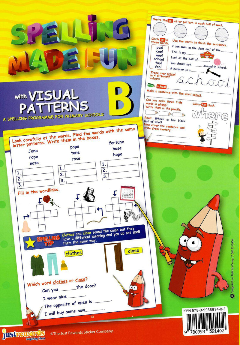 Spelling Made Fun Pupils Workbook B - 1st Class by Just Rewards on Schoolbooks.ie