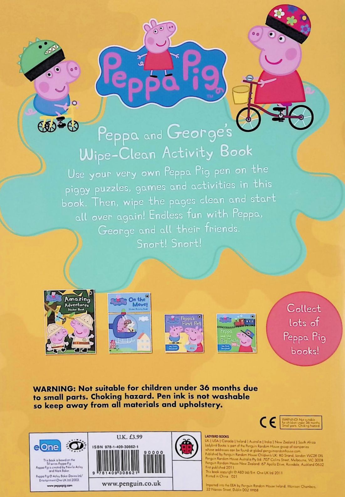 Peppa Pig - Peppa and George's Wipe-Clean Activity Book by Ladybird on Schoolbooks.ie