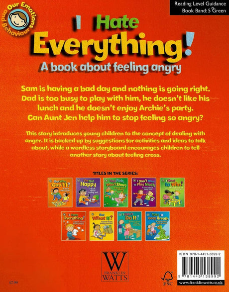 ■ Our Emotions and Behaviour: I Hate Everything!: A book about feeling angry by Hachette Children's Group on Schoolbooks.ie