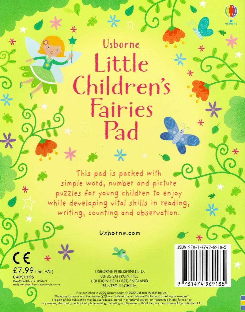 ■ Little Children's Fairies Pad by Usborne Publishing Ltd on Schoolbooks.ie