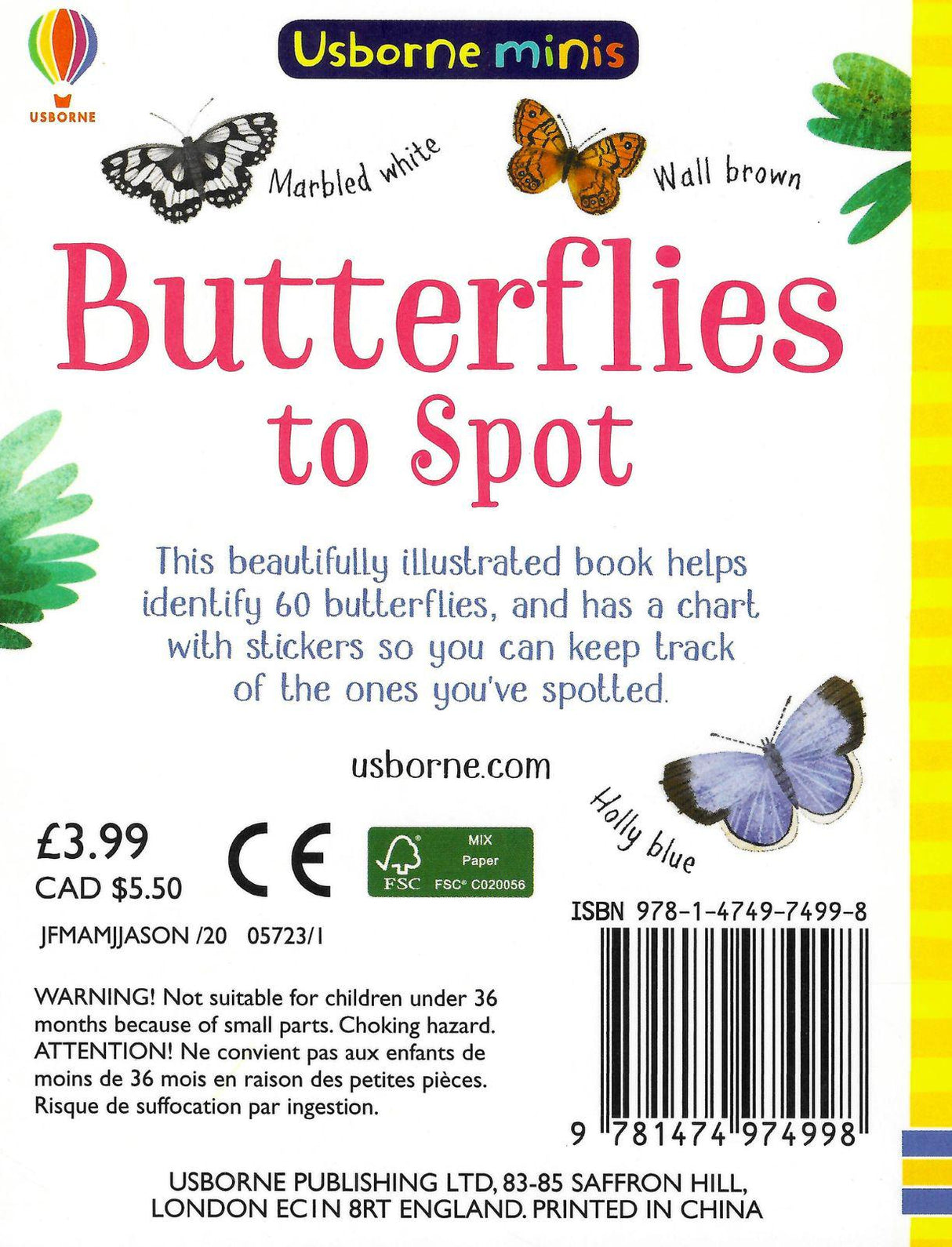 ■ Butterflies to Spot by Usborne Publishing Ltd on Schoolbooks.ie