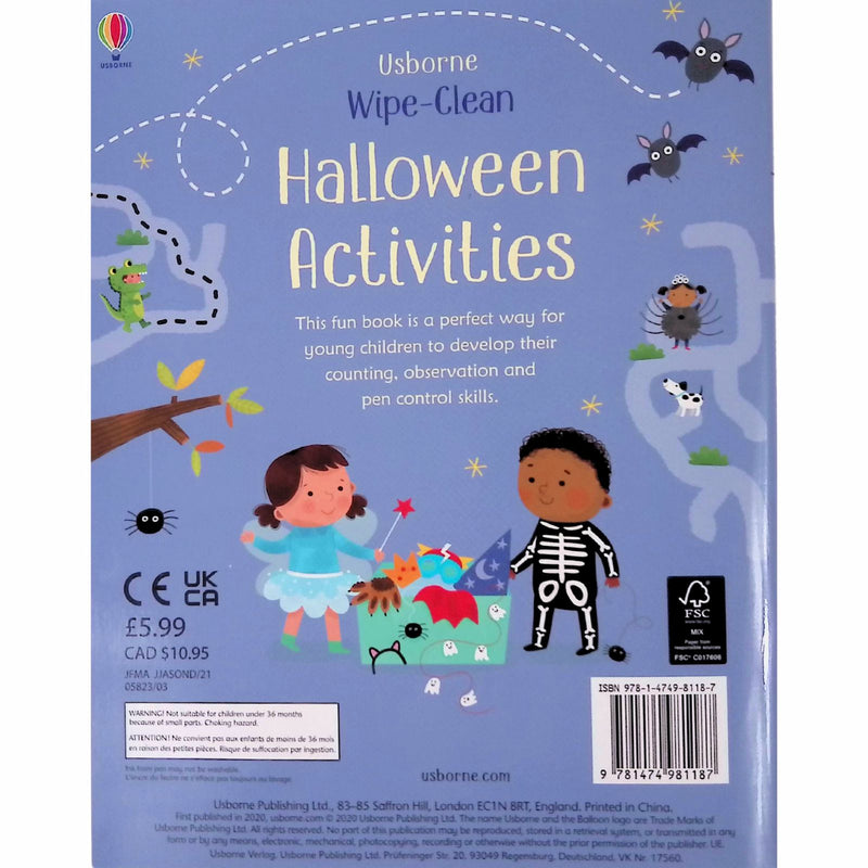Wipe-Clean Halloween Activities by Usborne Publishing Ltd on Schoolbooks.ie