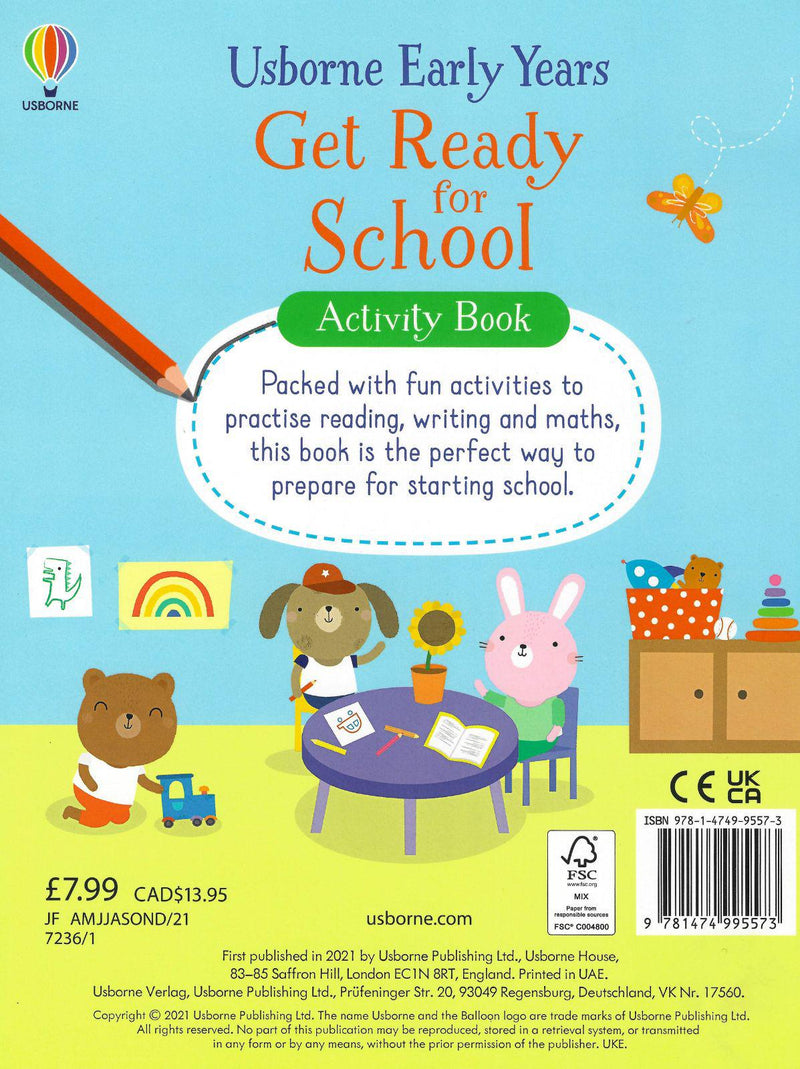 Get Ready for School Activity Book by Usborne Publishing Ltd on Schoolbooks.ie