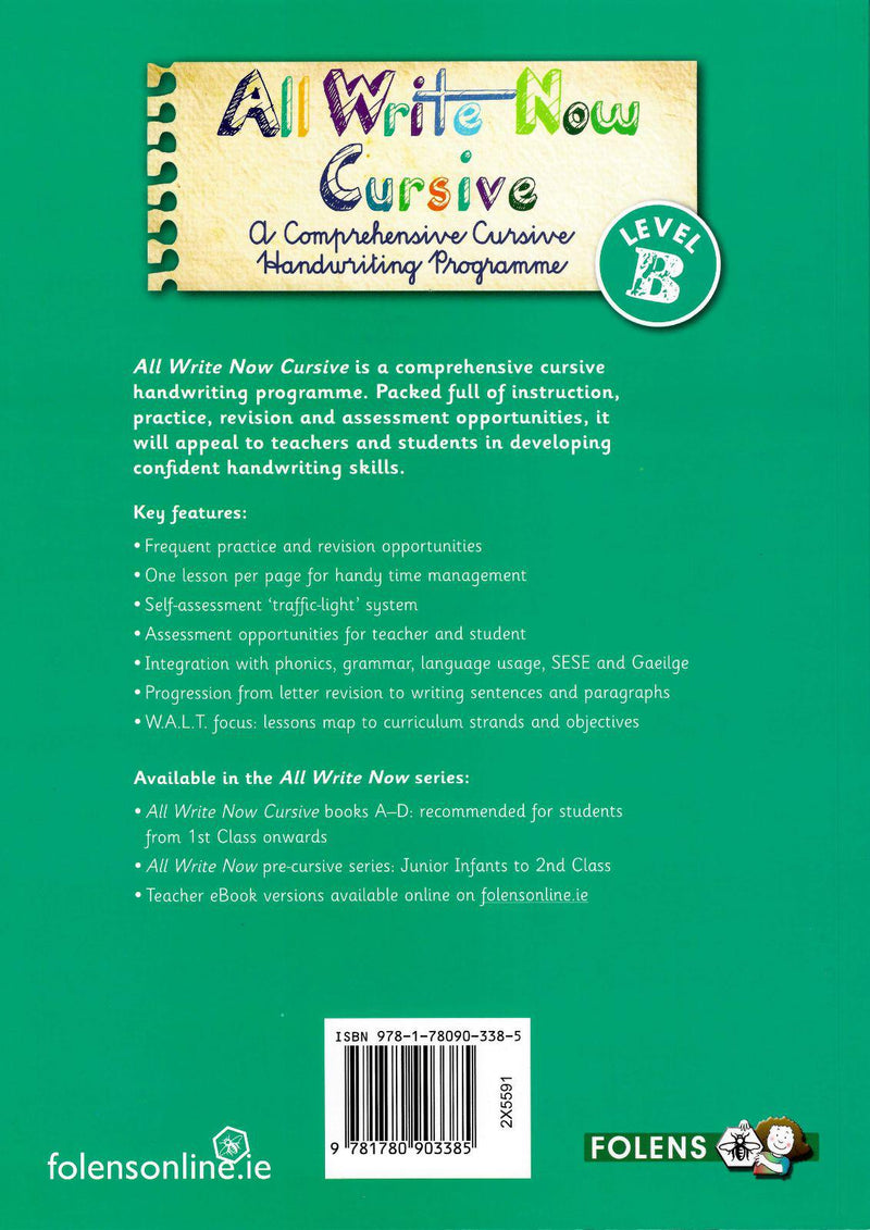 All Write Now Cursive Book B - 4th Class by Folens on Schoolbooks.ie
