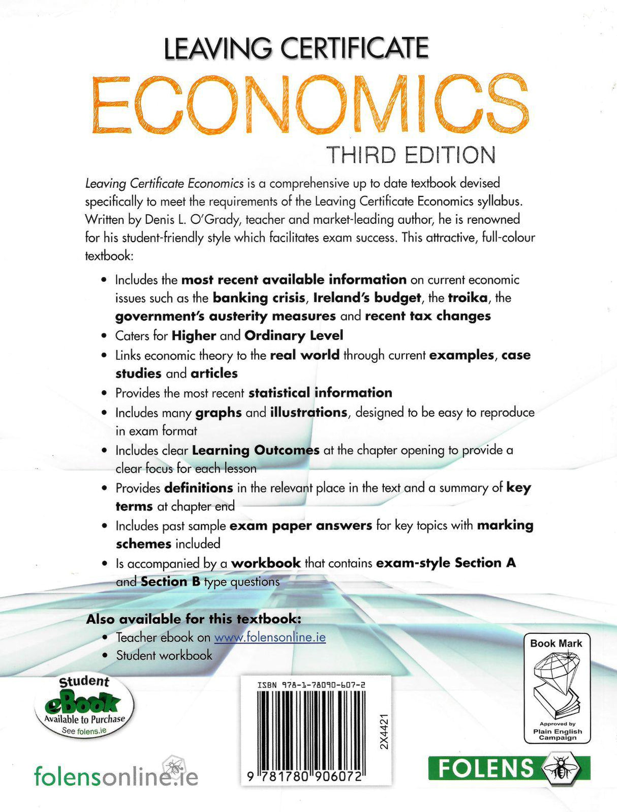 Economics - 3rd Edition - Textbook & Workbook Set by Folens on Schoolbooks.ie