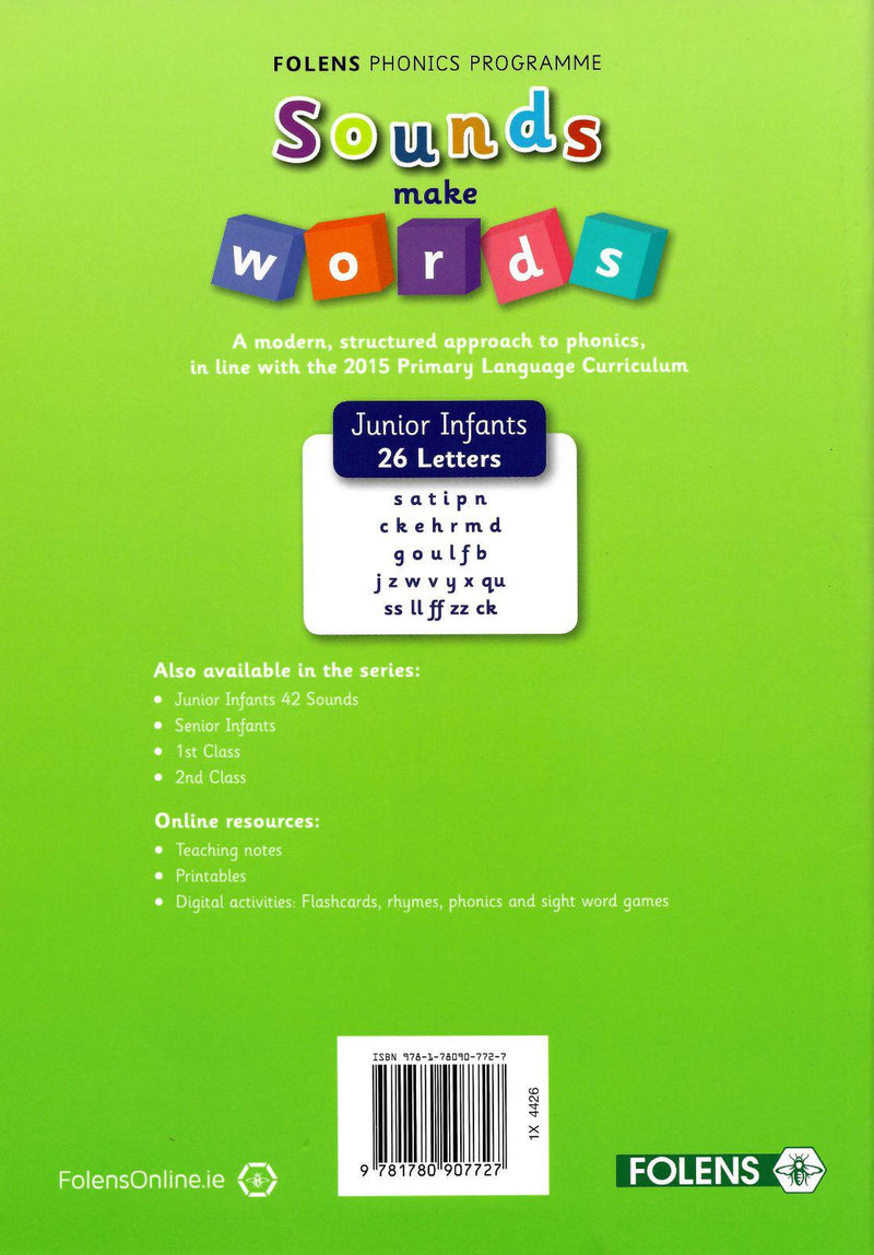 Sounds Make Words - Junior Infants (26 Letters) by Folens on Schoolbooks.ie