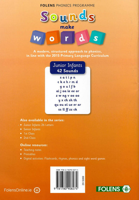 Sounds make Words - Junior Infants (42 Sounds) by Folens on Schoolbooks.ie