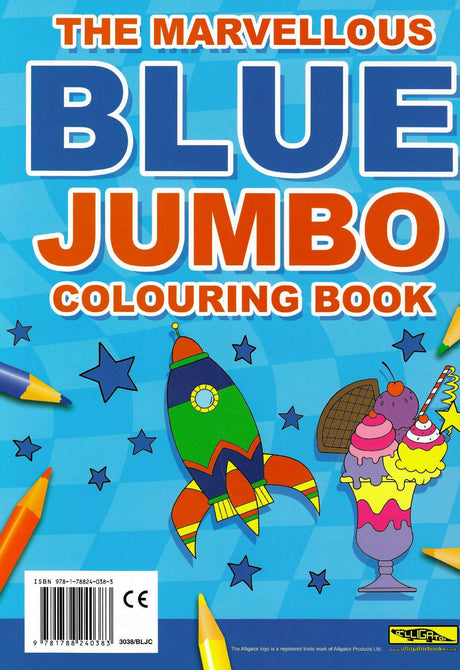 The Marvellous Blue Jumbo Colouring Book by Alligator Books on Schoolbooks.ie