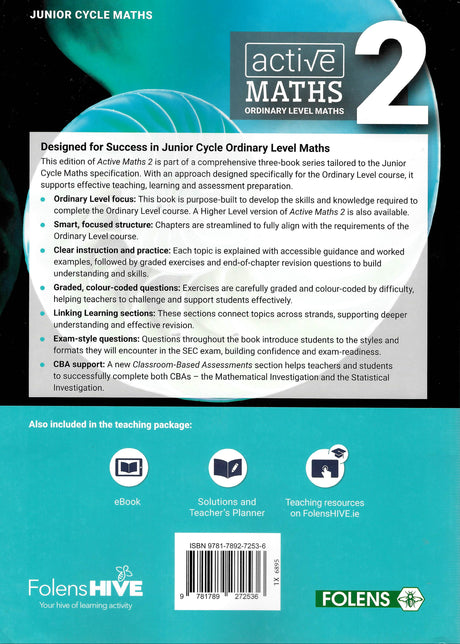 Active Maths 2 - Ordinary Level Textbook - 3rd / New Edition (2025)