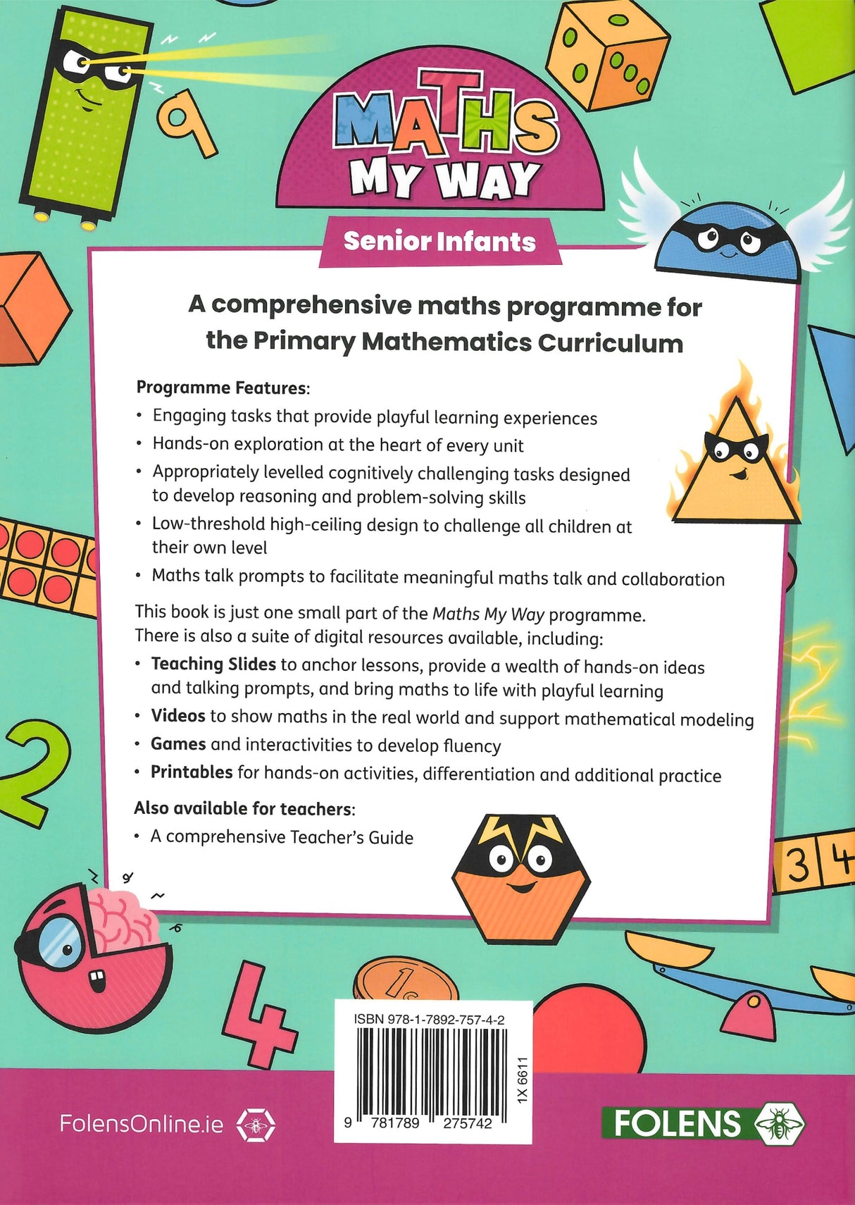 Maths My Way - Senior Infants - Textbook & Workbook Set by Folens on Schoolbooks.ie