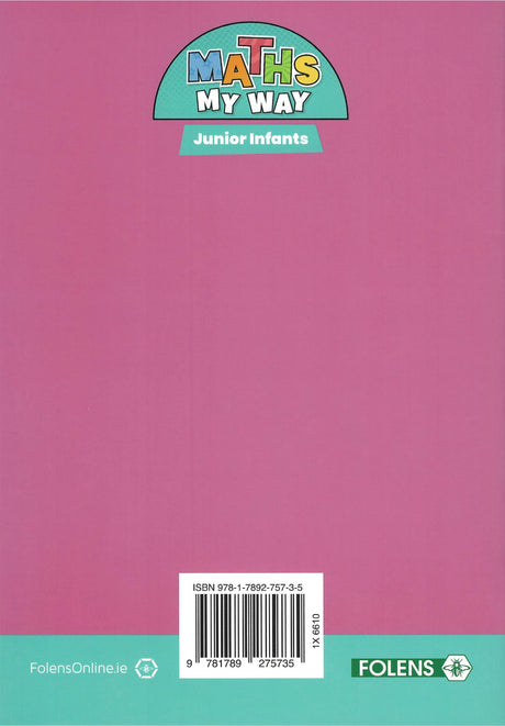 Maths My Way - Junior Infants - Number Practice Book Only by Folens on Schoolbooks.ie